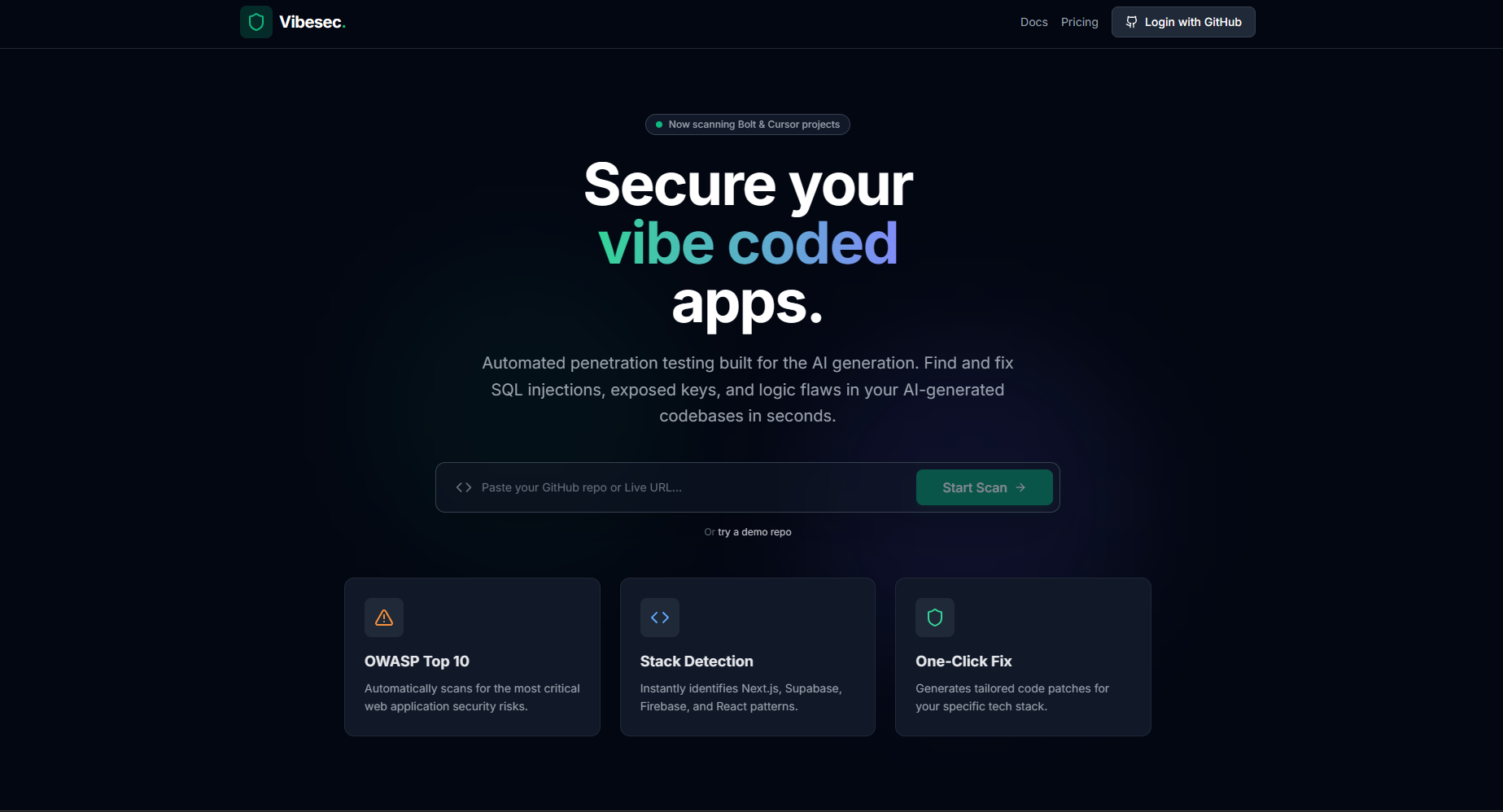 VibeSec Dashboard
